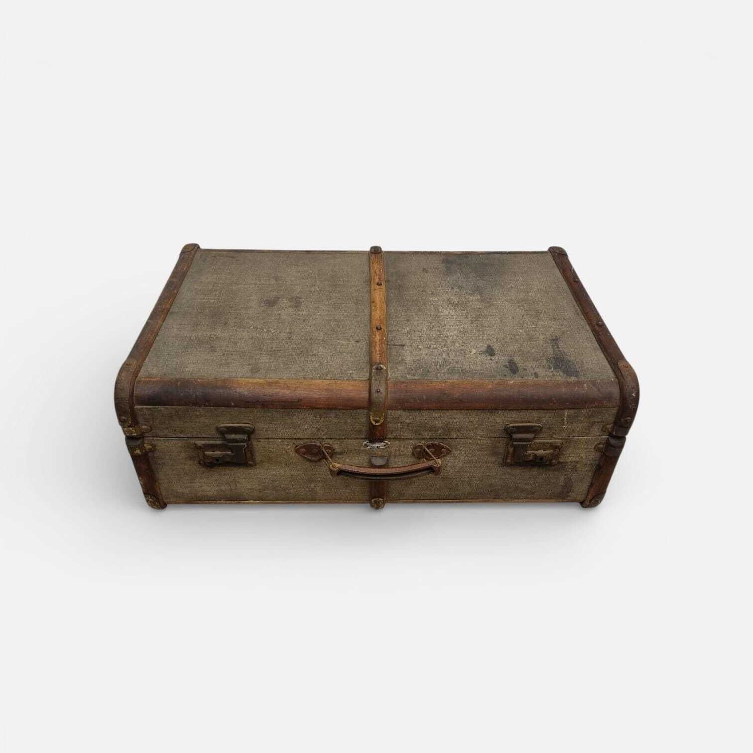 Vintage British Everwear Travel Trunk / Original British Made / C1930
