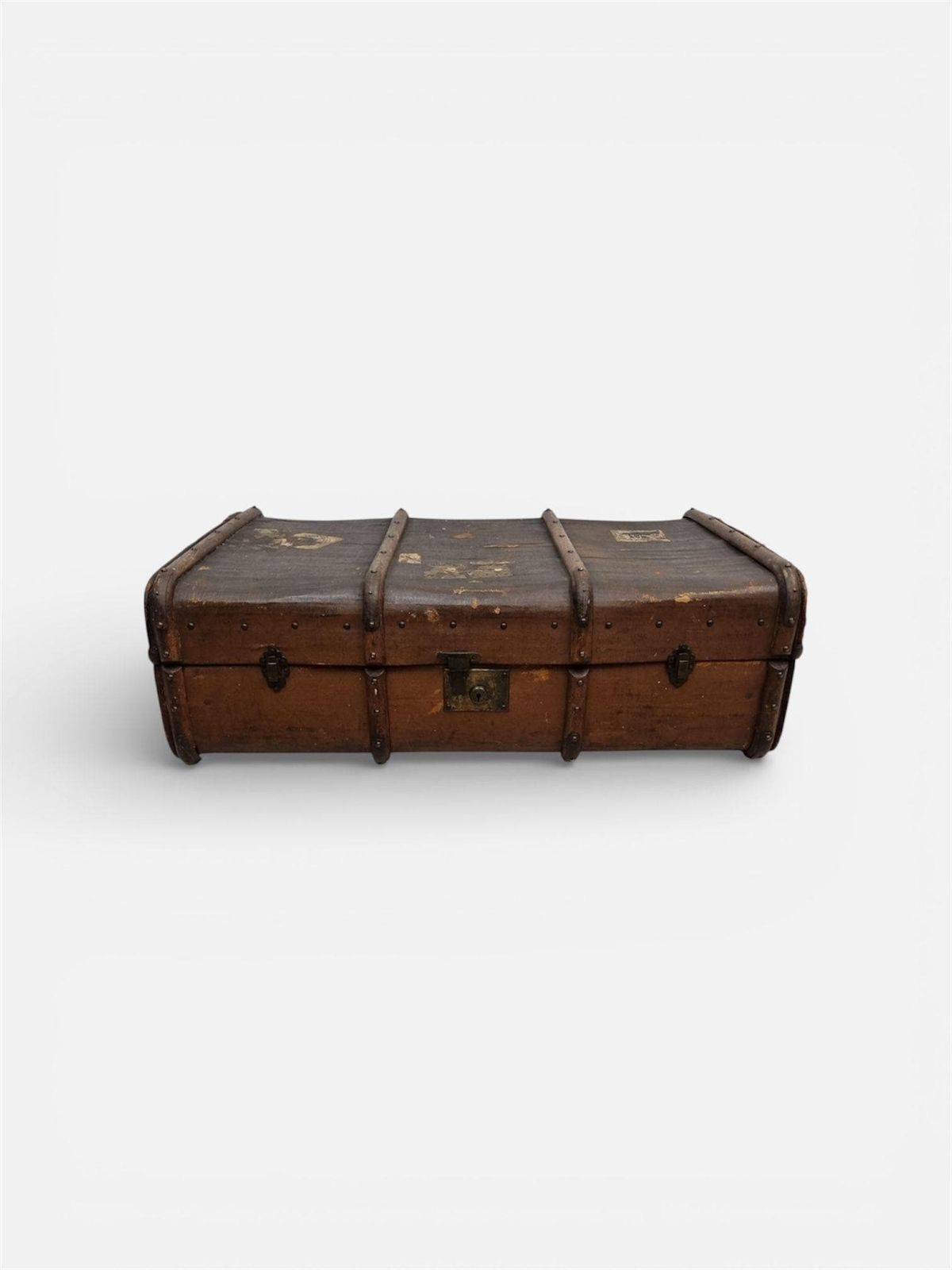 Antique Travel Trunk / Storage Chest / C1920 photo furniture