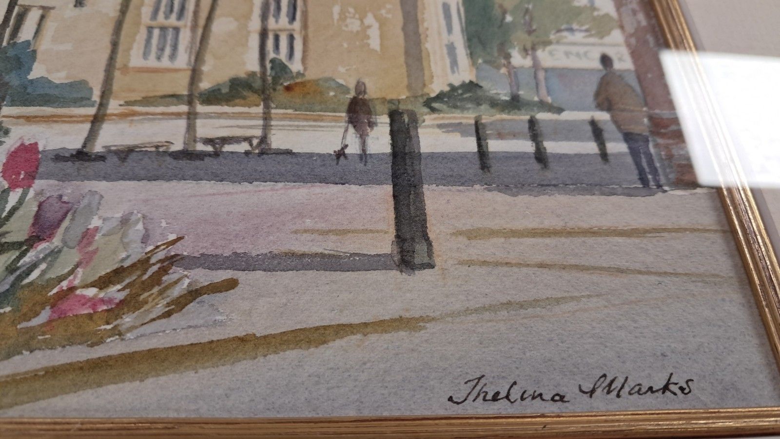 Original Watercolour Painting Of Old Bedford Modern School By Thelma Marks photo furniture
