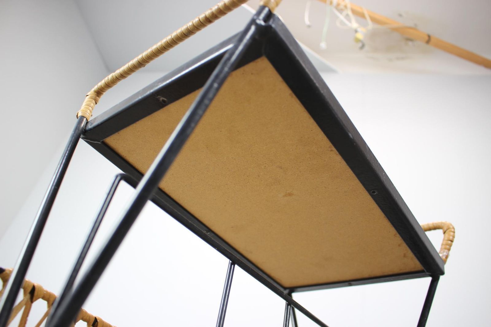 photo for sale Mid Century Rolling Magazine Rack Cart, 1970s, Czechoslovakia