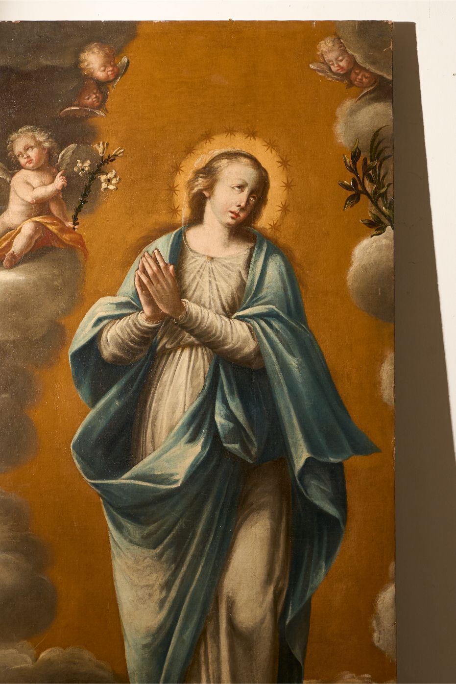 Very Large 17th Century Oil On Canvas Painting Of The 'Immaculate Conception' photo furniture