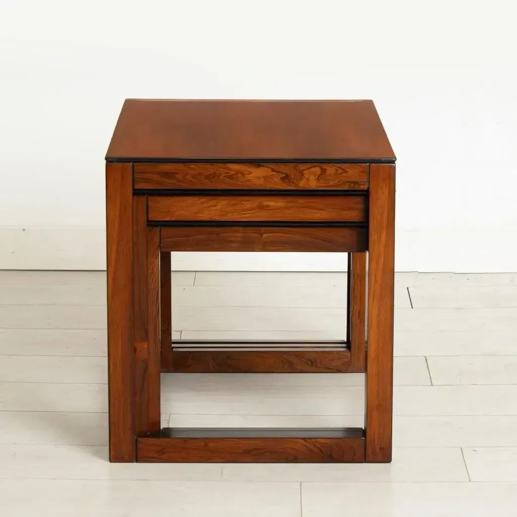 photo furniture Bramin Mid Century Rosewood Nest Of Tables Danish C1960