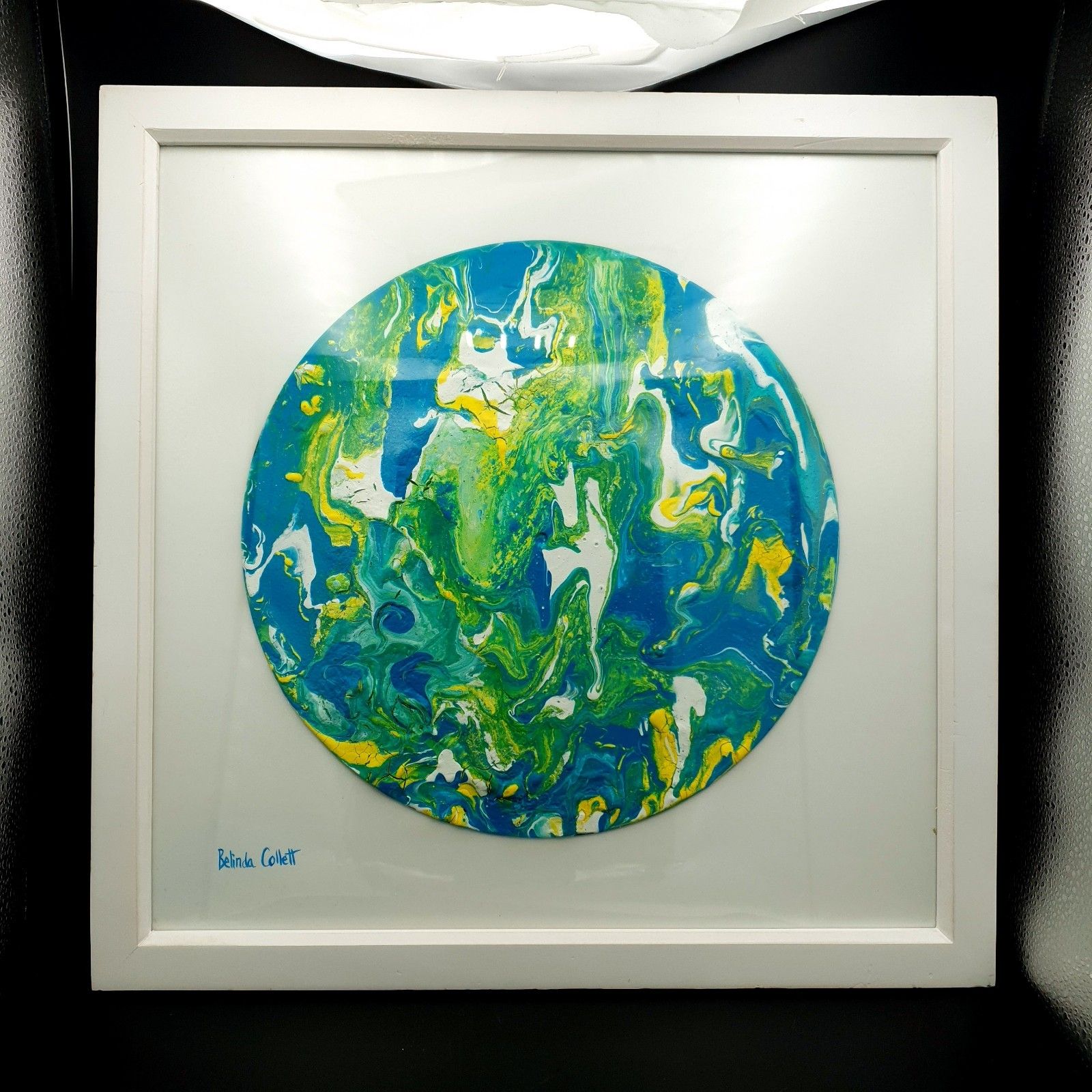 Acrylic On Vinyl Belinda Collett Weeping Willow Contemporary Abstract 44.5x44.3c