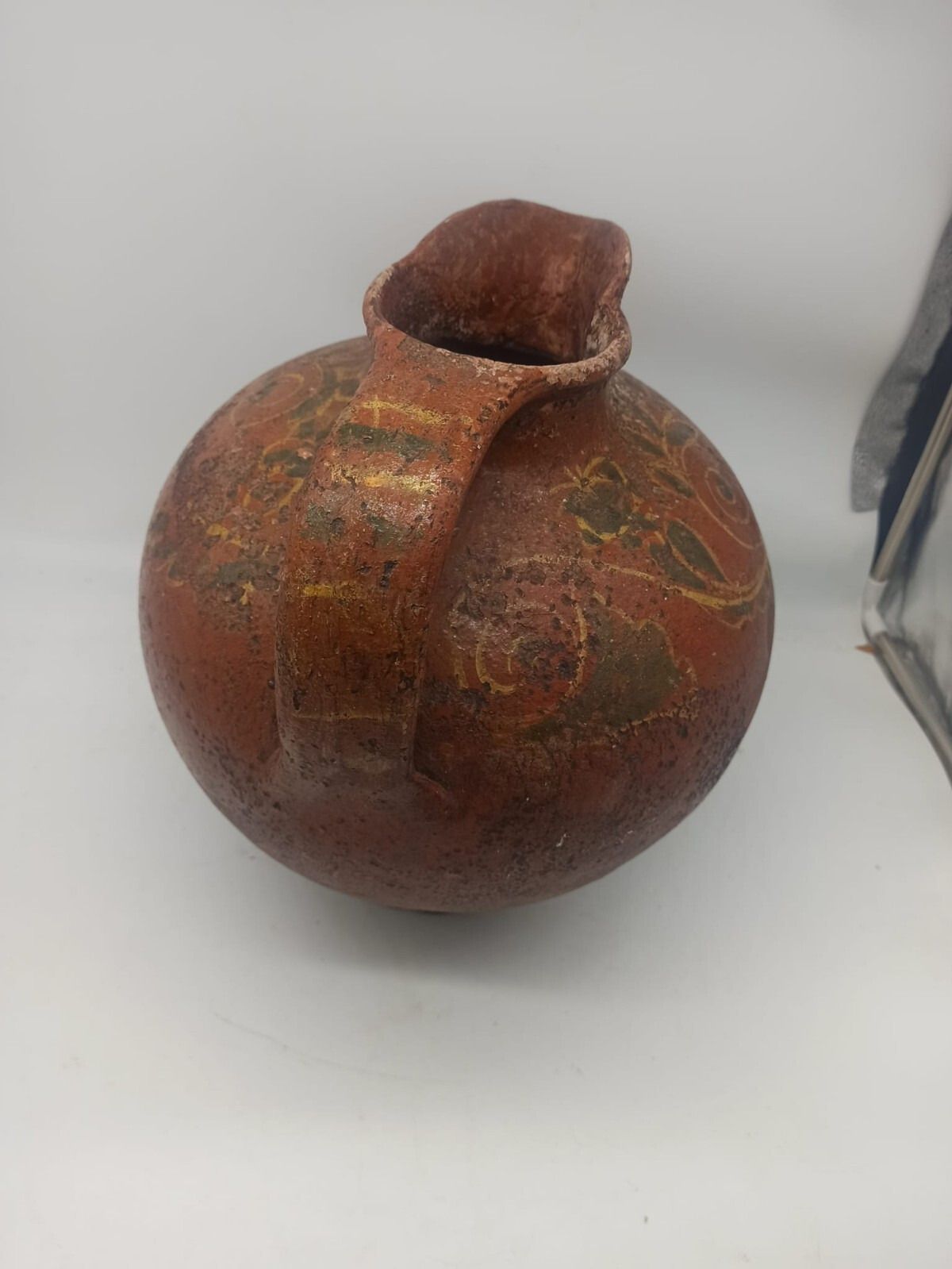 Antique Glazed Terracotta Vase Orcio Tuscany 17th Century Italy photo buy