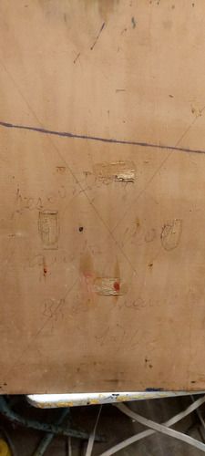 photo buy Oil Painting Raffaello Giannelli 1911 1974 "Aerostation" Abstract 1963