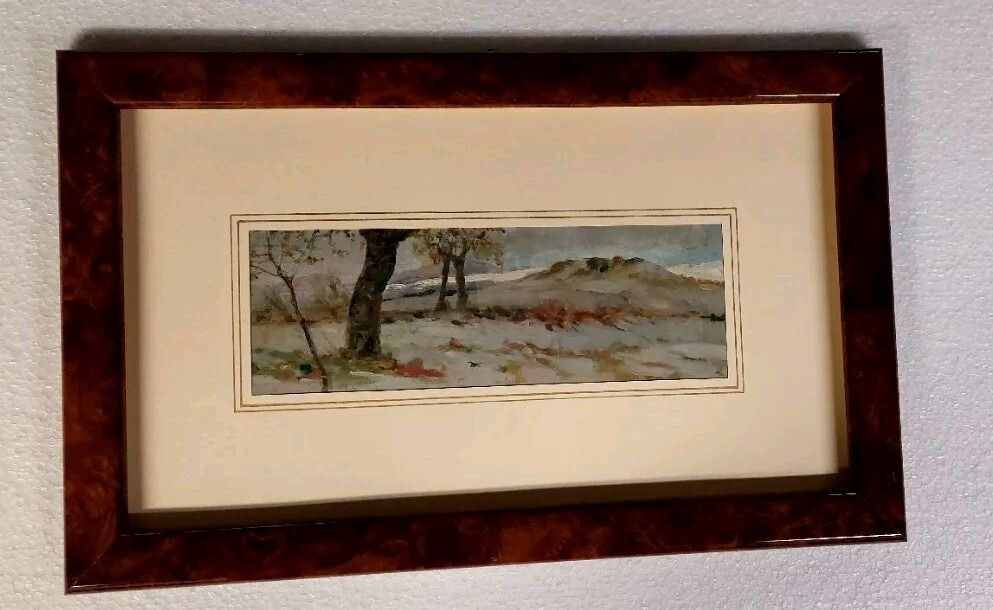 Landscape Painting Oil On Panel Early 900 Italy Antique Painting photo for sale