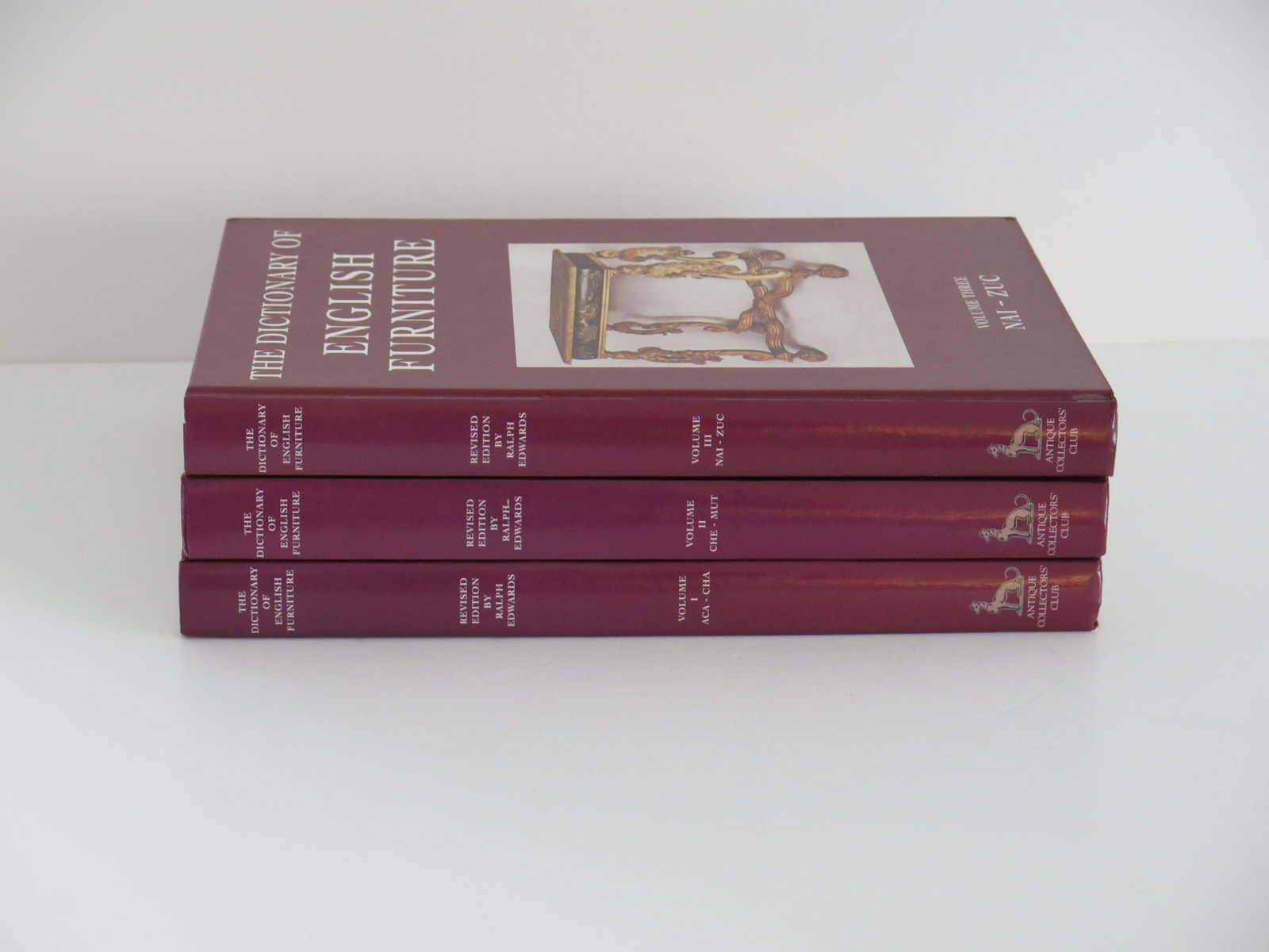 Set Of 3 Books The Dictionary Of English Furniture By Antique Collectors Club Uk photo for sale