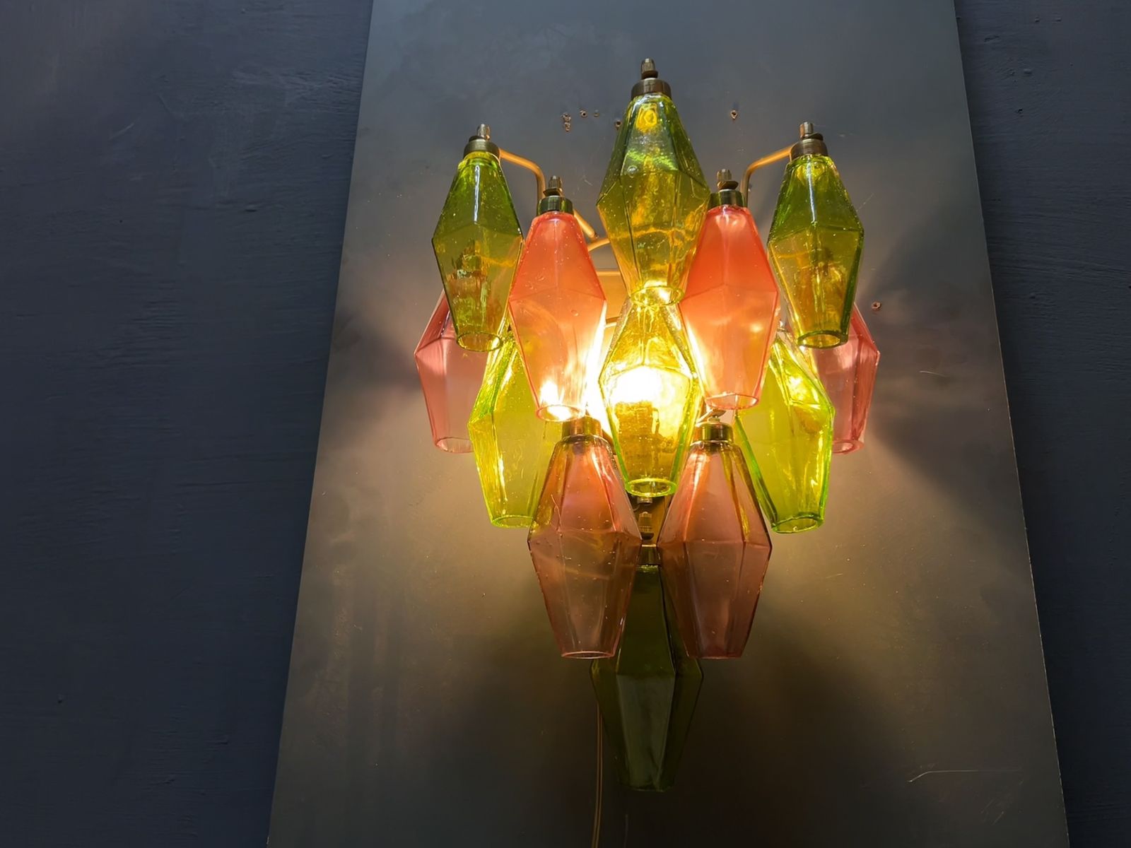 Murano Glass Poliedri Sconces, Italy, 1980s   Set Of 2 photo furniture