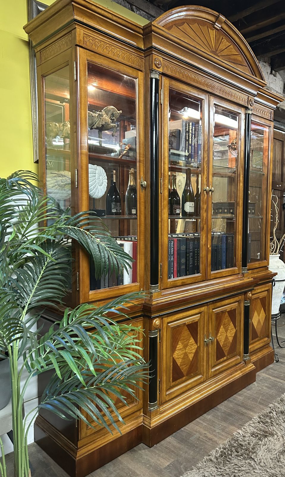 Biedermeier Style Thomasville Grand Classics Breakfront China Hutch Display Cabinet photo furniture