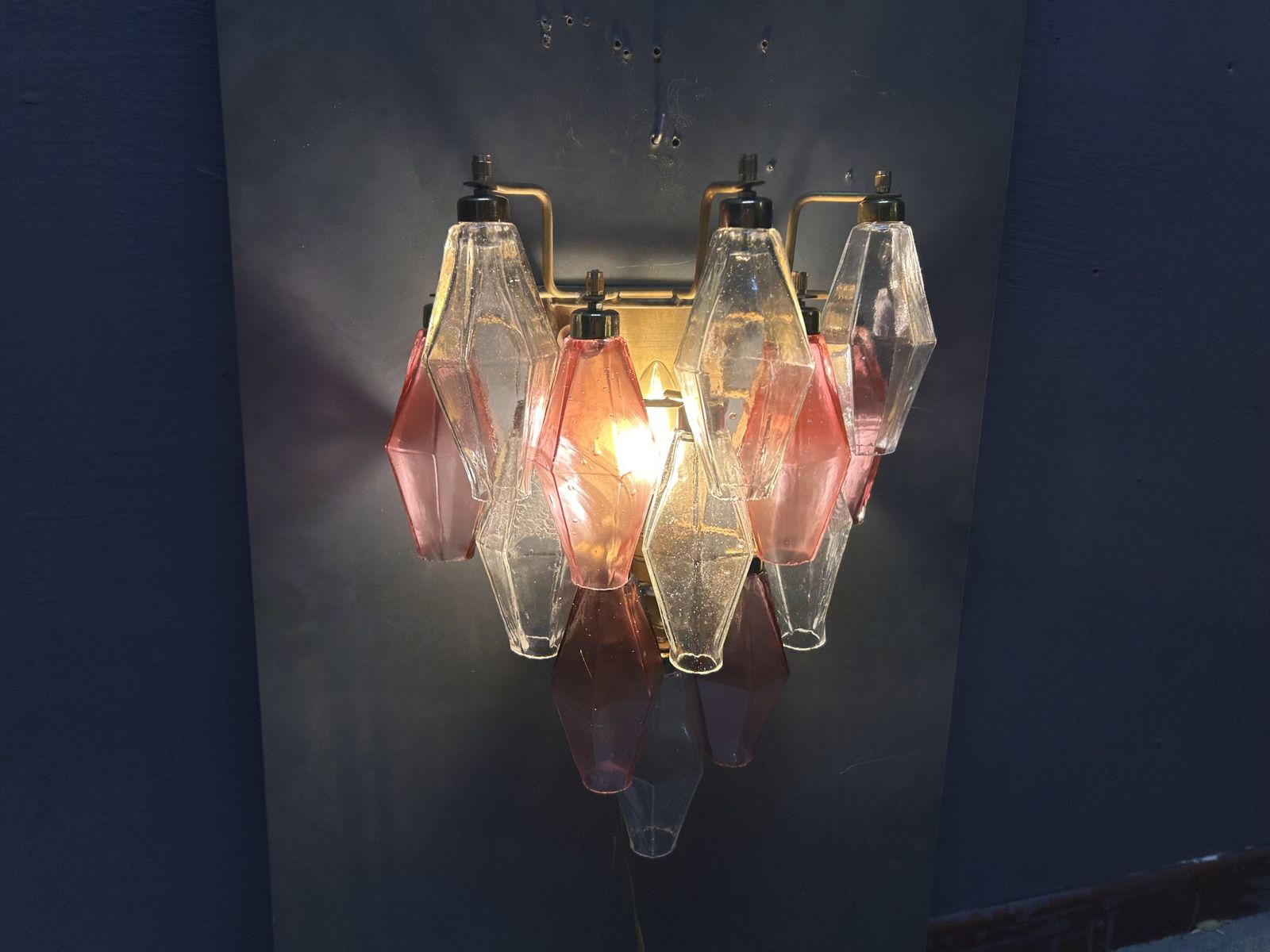 Murano Glass Poliedri Sconces, Italy, 1980s   Set Of 2 photo for sale