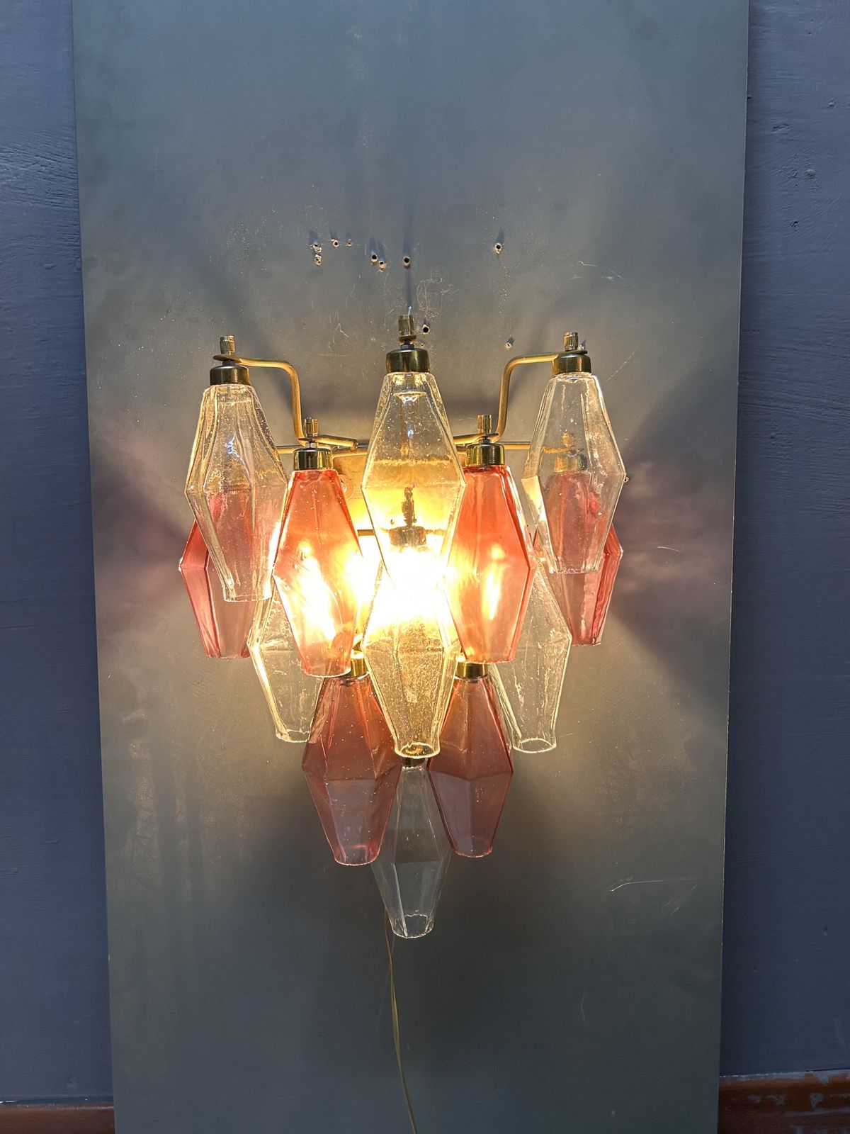 Murano Glass Poliedri Sconces, Italy, 1980s   Set Of 2 photo vinterior