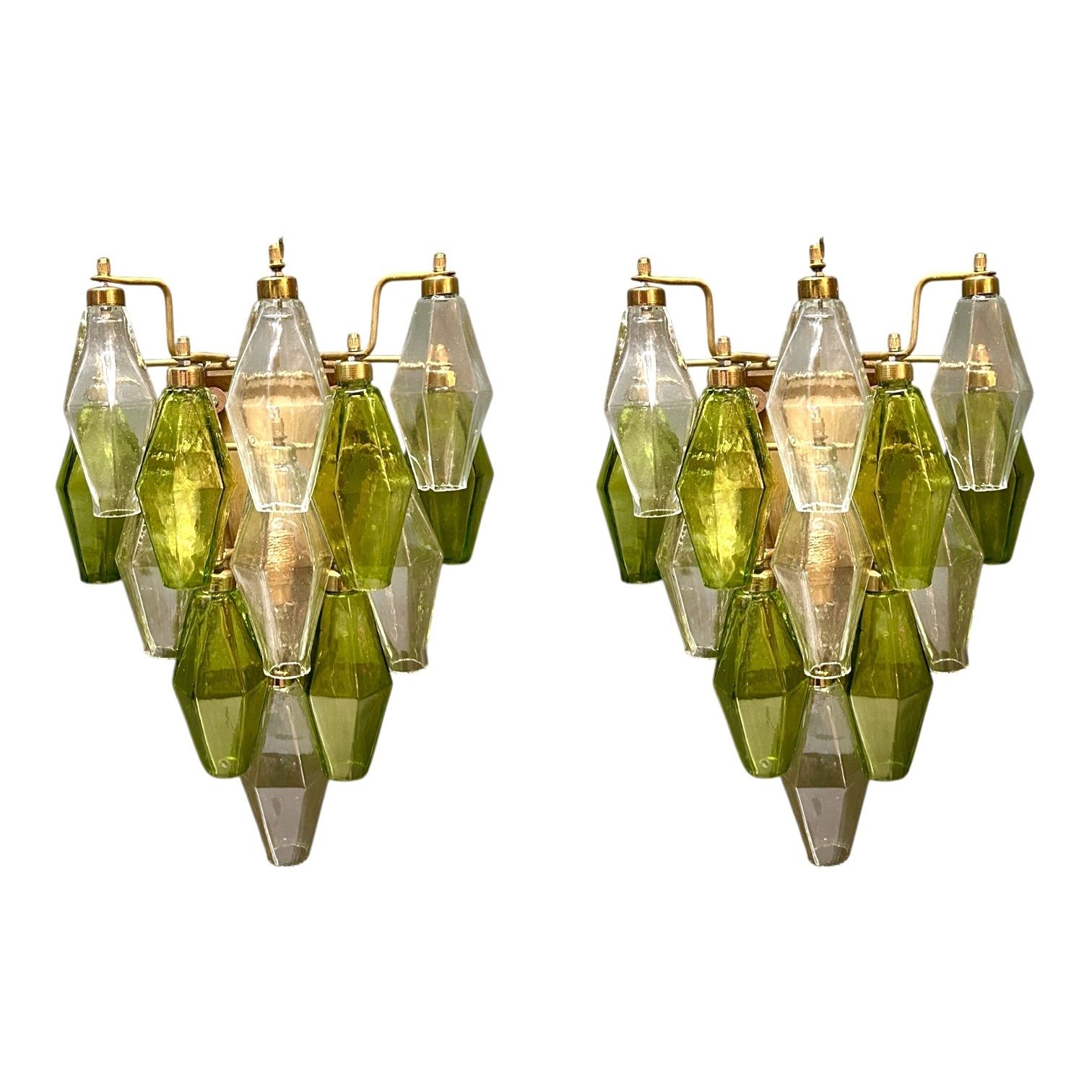 Murano Glass Poliedri Sconces, Italy, 1980s   Set Of 2