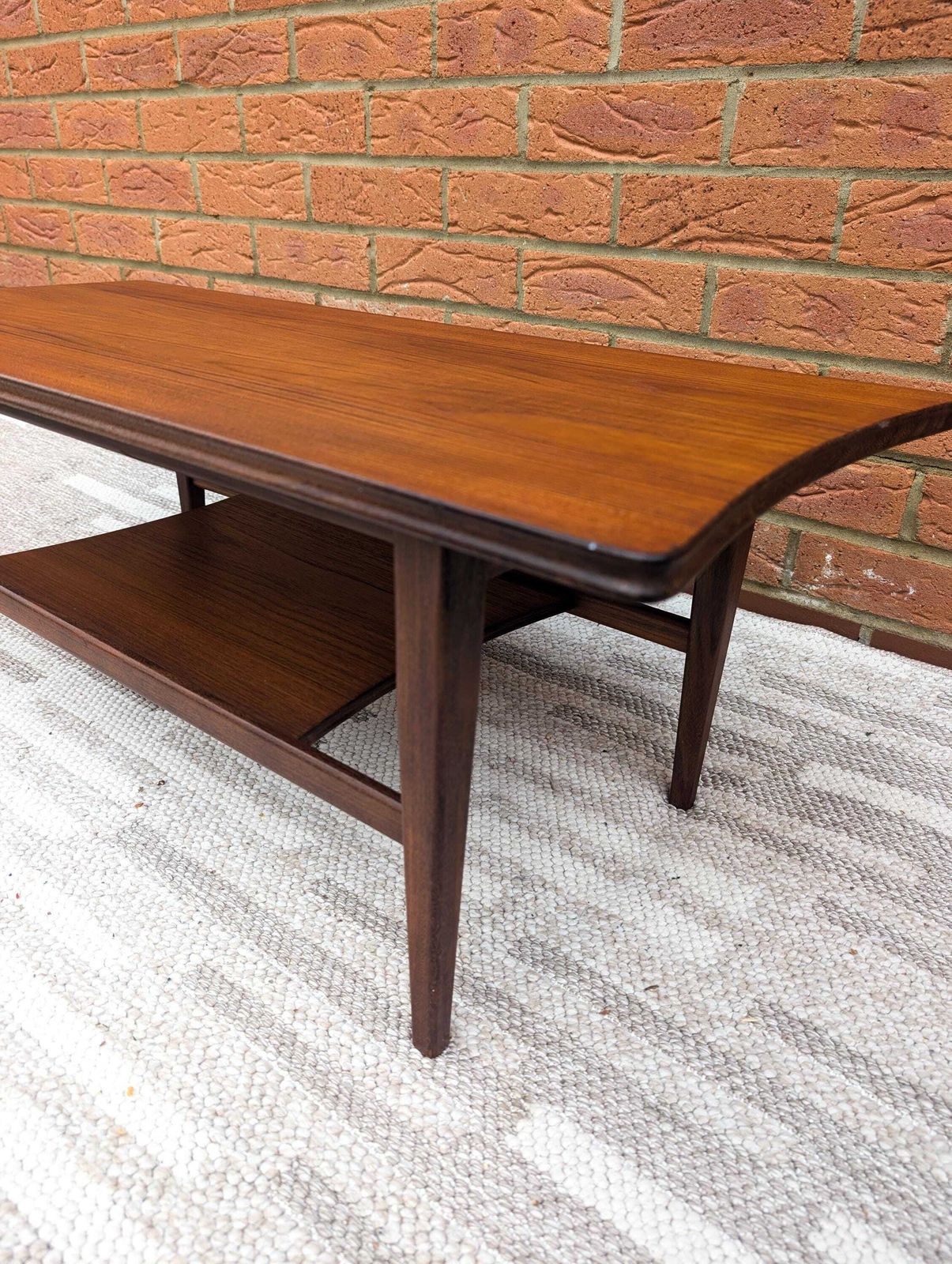 photo for sale Midcentury Solid Teak Coffee Table By Richard Hornby By Fyne Ladye.