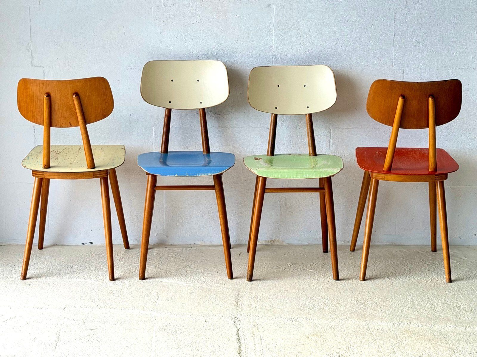 Eetkamerstoelen Van Ton, 1960, Set Van 4 photo Meubels