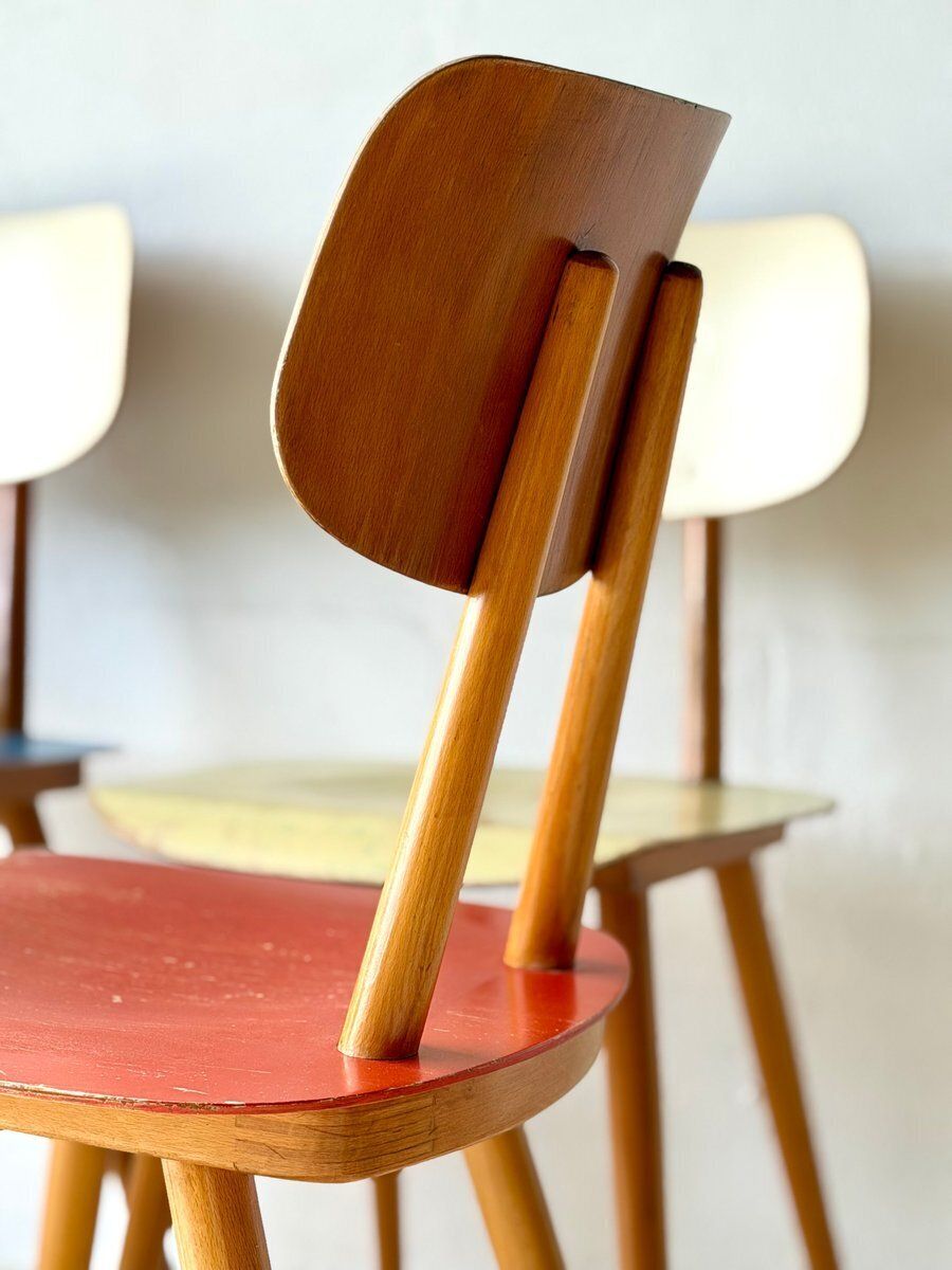 Eetkamerstoelen Van Ton, 1960, Set Van 4 photo vinterior