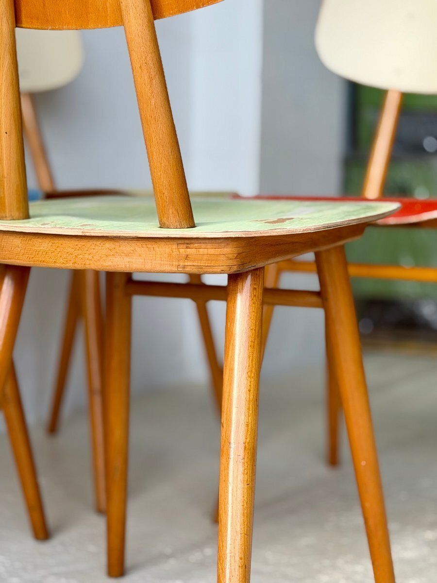 Eetkamerstoelen Van Ton, 1960, Set Van 4 photo buy