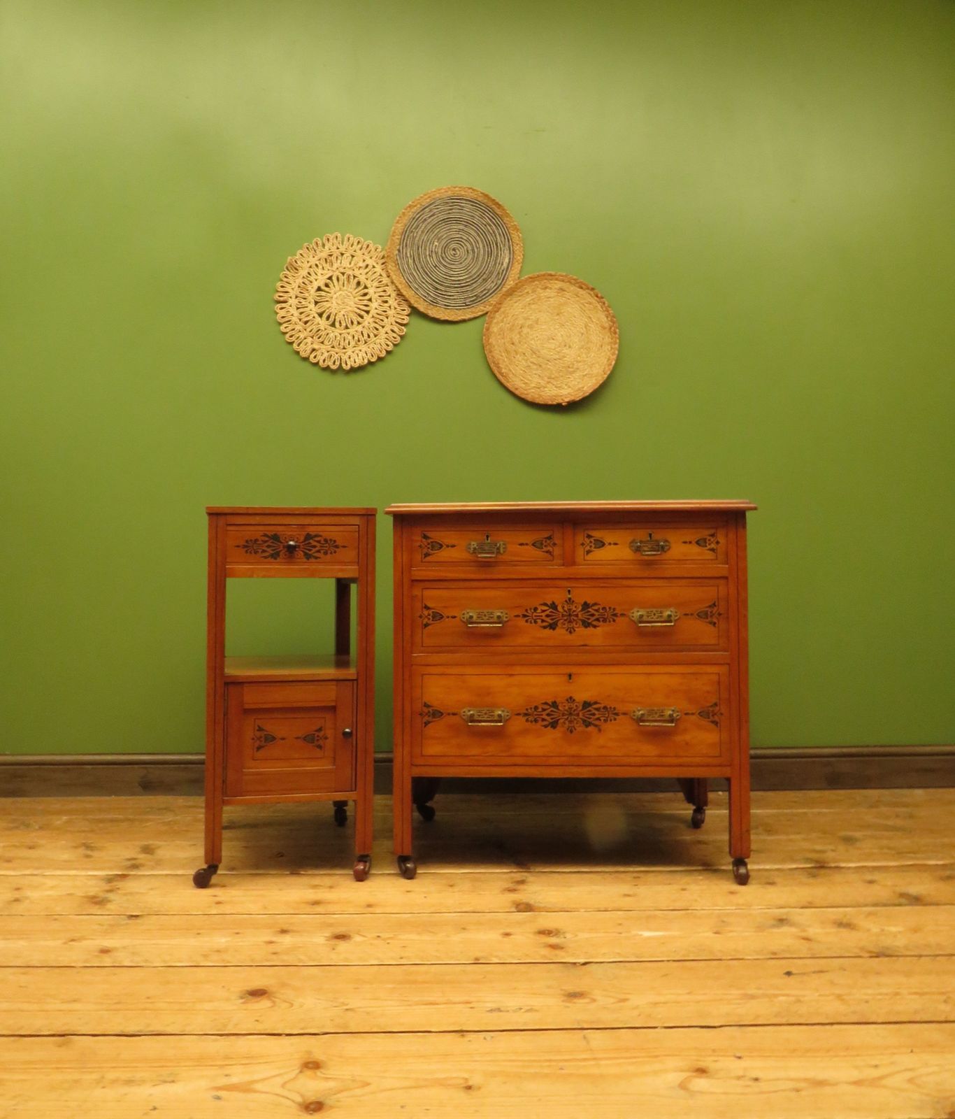 Stencilled Chest Of Drawers & Bedside Chest photo furniture