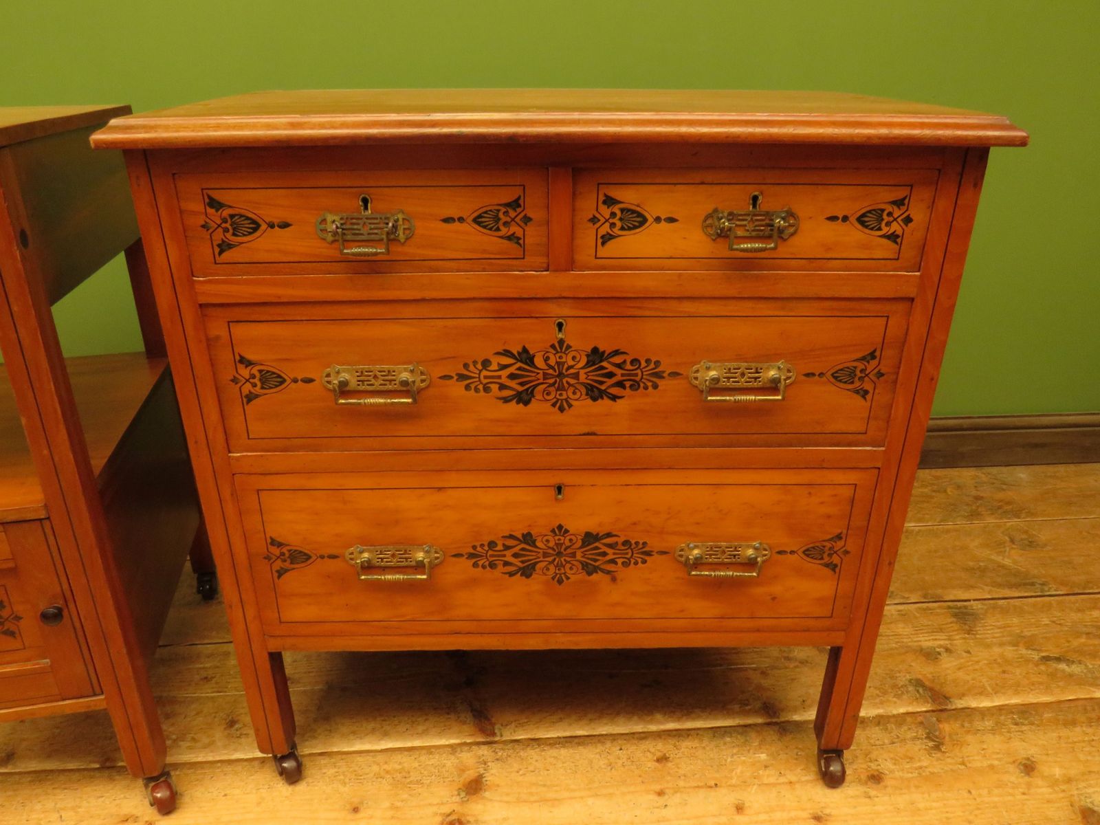 Stencilled Chest Of Drawers & Bedside Chest photo Furniture