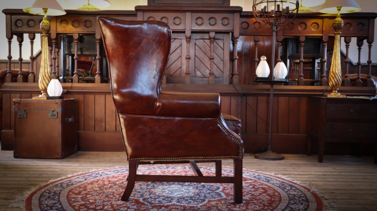 photo furniture Superb Timothy Oulton Halo Lincoln Club Cigar Leather Armchair Antique Whisky 🚚