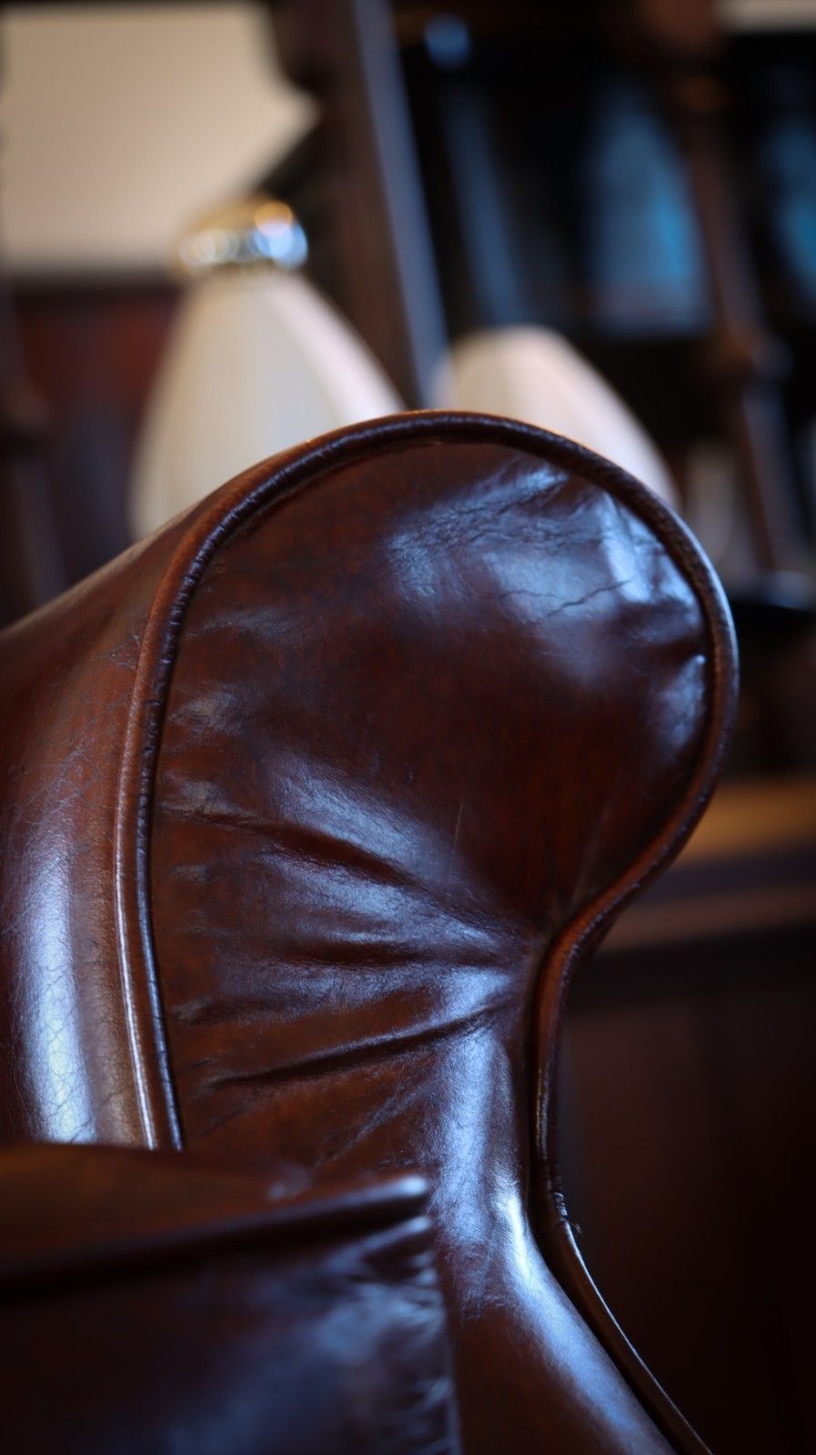 photo vinterior Superb Timothy Oulton Halo Lincoln Club Cigar Leather Armchair Antique Whisky 🚚
