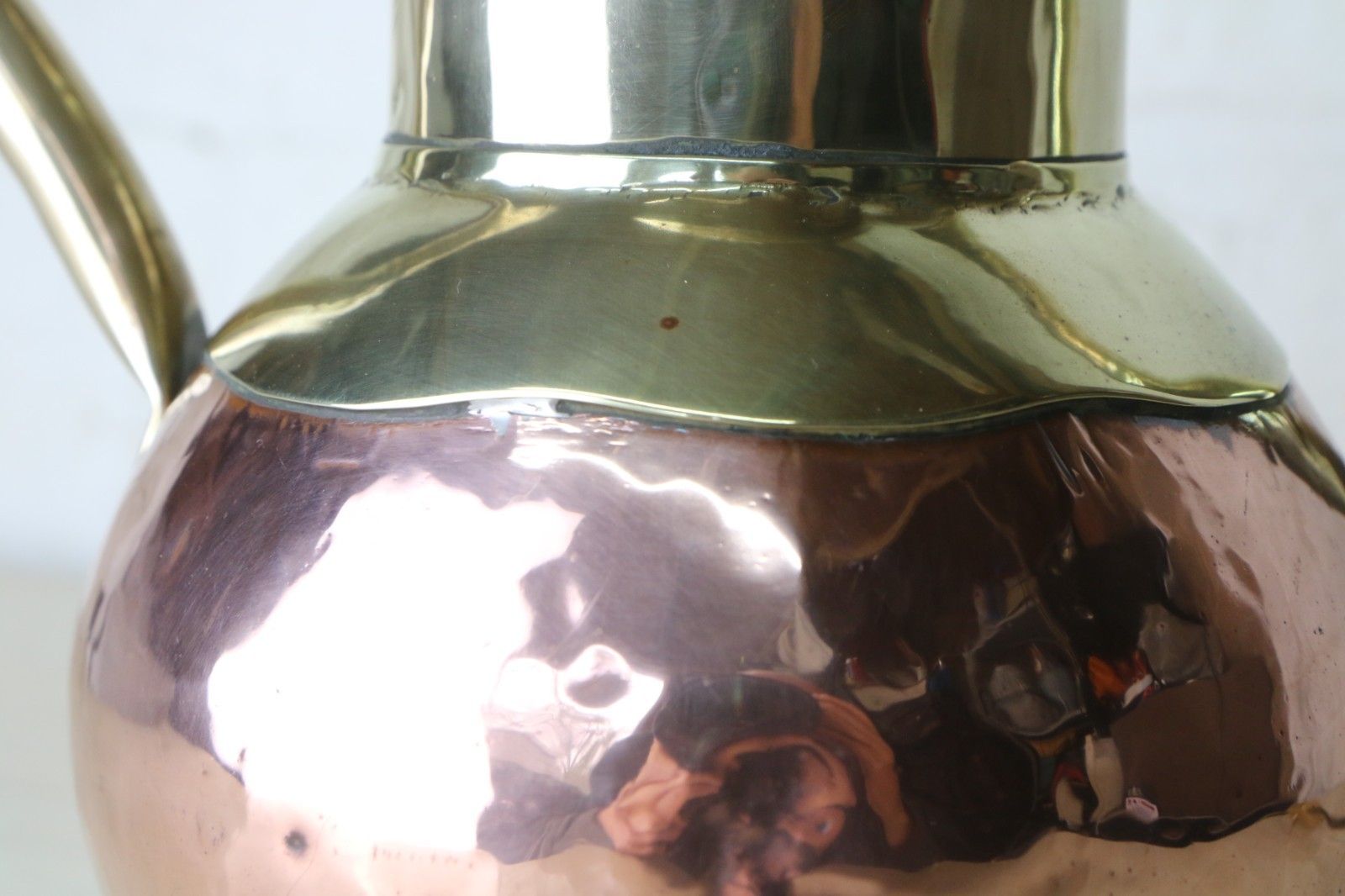 Lighting Table Lamp Antique Brass And Copper  Twin Handled Urn Converted & Working photo