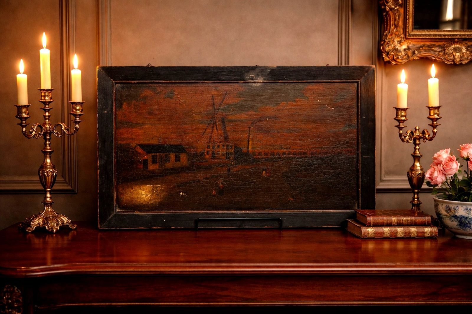 Naïve East Sussex Village Paintings – Staplecross Landscapes (Late 18th Century) photo buy