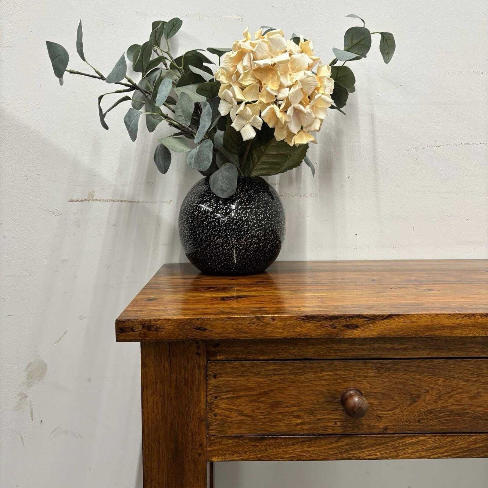 Mango Wood Rustic Console Table With Drawer – Farmhouse Hallway Table photo for sale