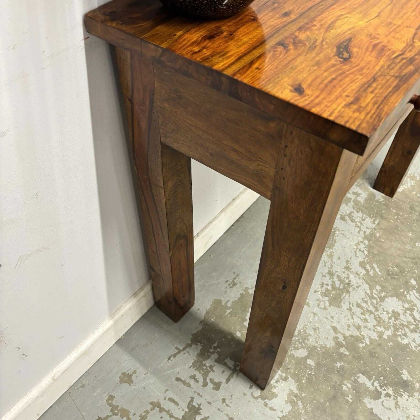 photo buy Mango Wood Rustic Console Table With Drawer – Farmhouse Hallway Table