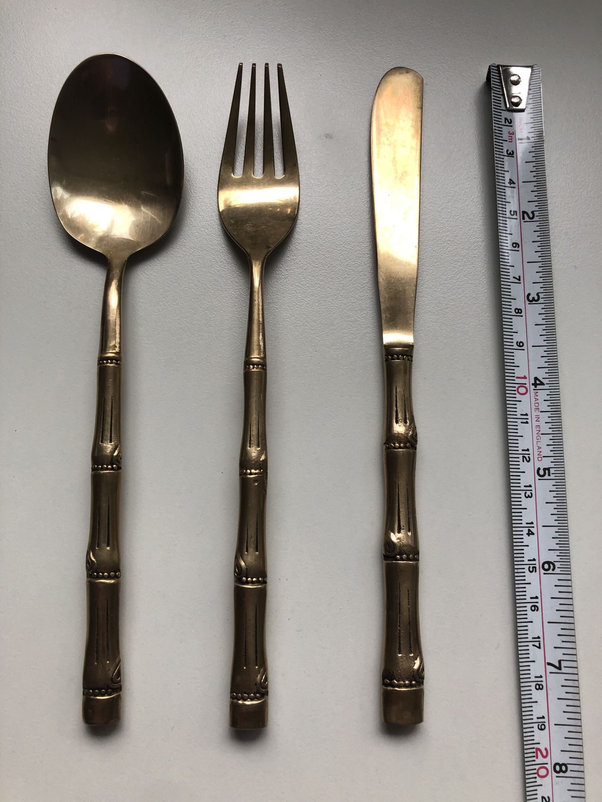 Brass Bamboo Style Cutlery photo furniture