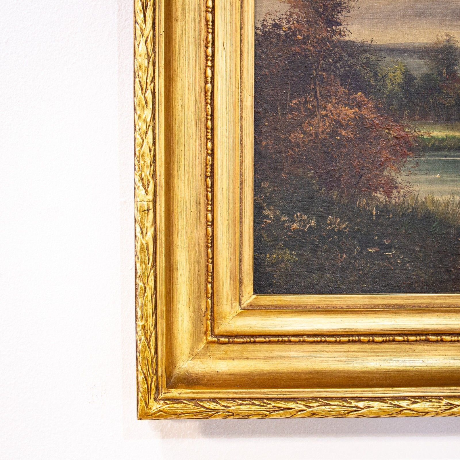 Pair Of Oil On Canvas Landscapes By L. Henry Circa 1900 photo vinterior