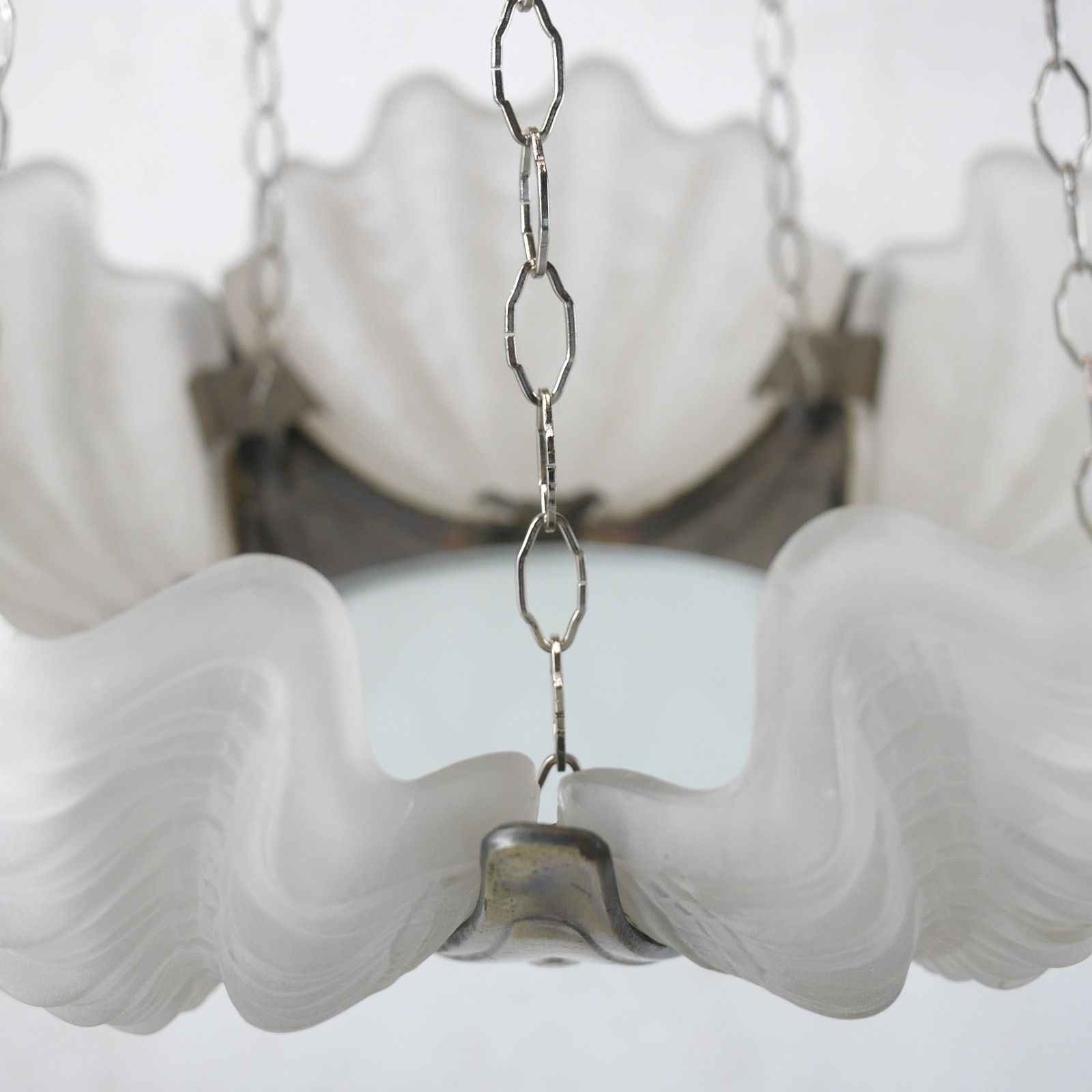 Colossal Art Deco Clam Shell Pendant Ceiling Light Lamp Dia 52cm #103122 photo buy