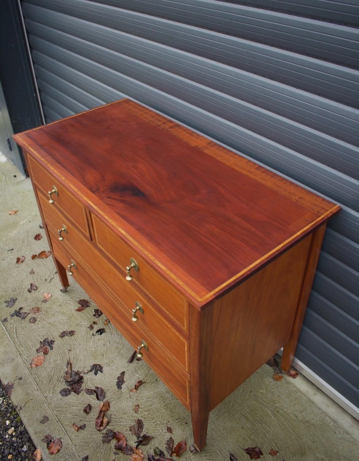 Antique Solid Mahogany Chest Of Drawers photo Furniture