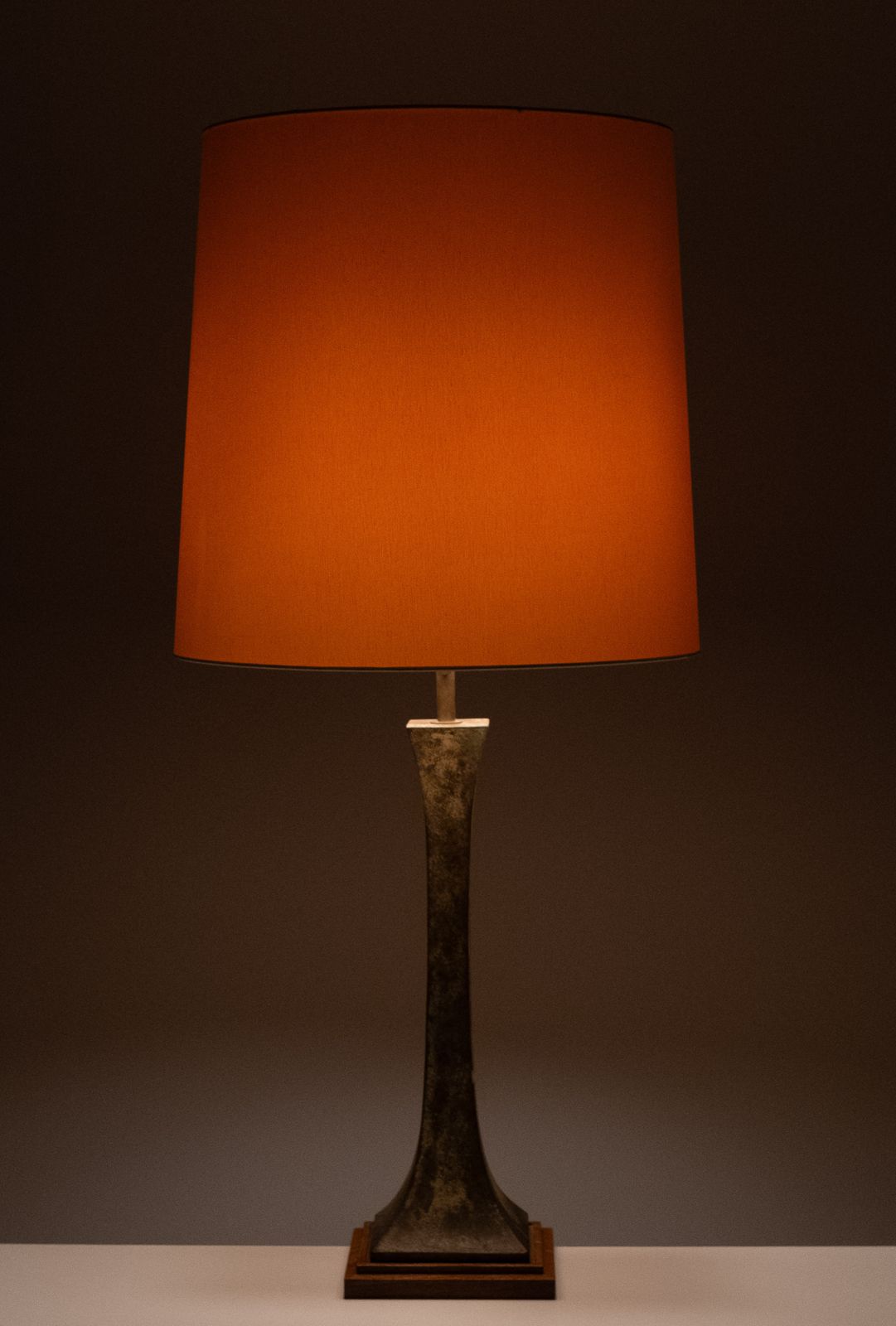 2100.0 Stewart Ross James Voor Hansen, Verdigris Bronzen Tafellamp, Ca. 1960 photo