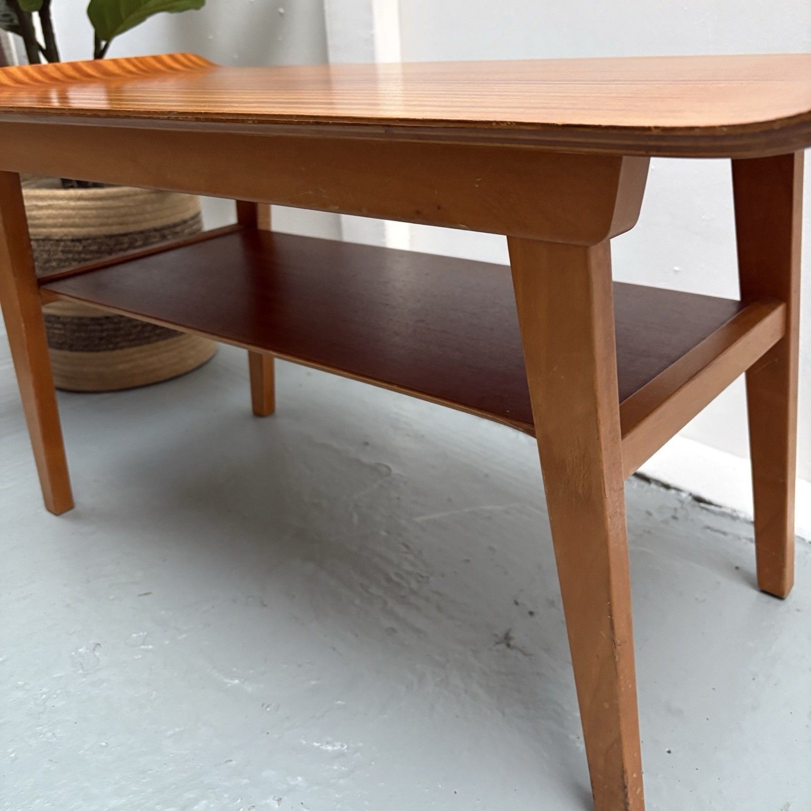 Mcm Horatio Myer & Co Bentwood Sleigh Teak And Beech Frame Coffee Table photo vinterior