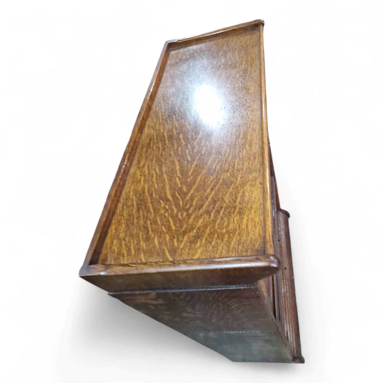 photo vinterior Stacking Bookcase Bureau Oak Glazed Sectional Cabinet Desk Antique Carved