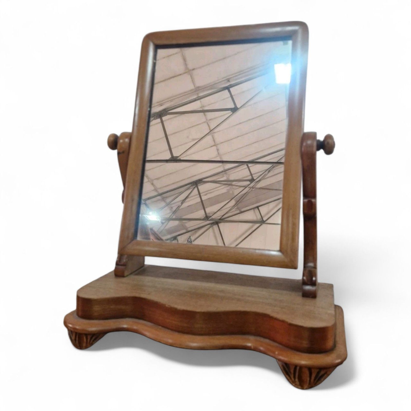 photo furniture Victorian Dressing Table Top Mirror Antique Carved Vanity Bathroom Mirror