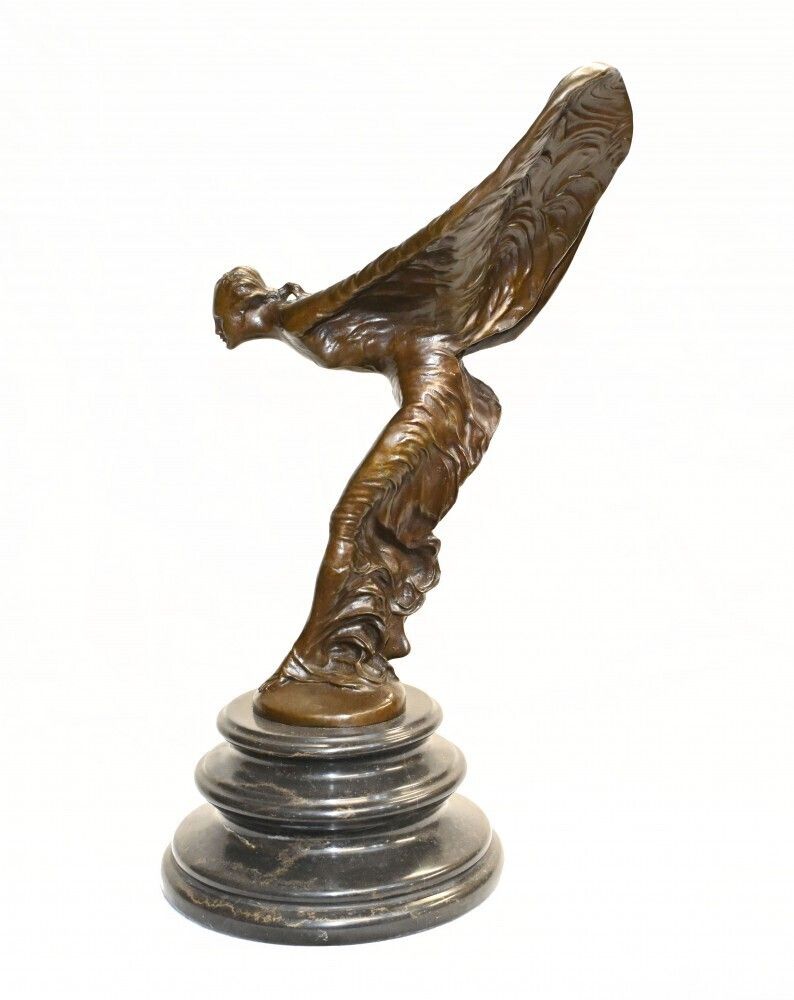 Bronze Flying Lady Statue Charles Skyes Spirt Of Ecstacy photo vinterior