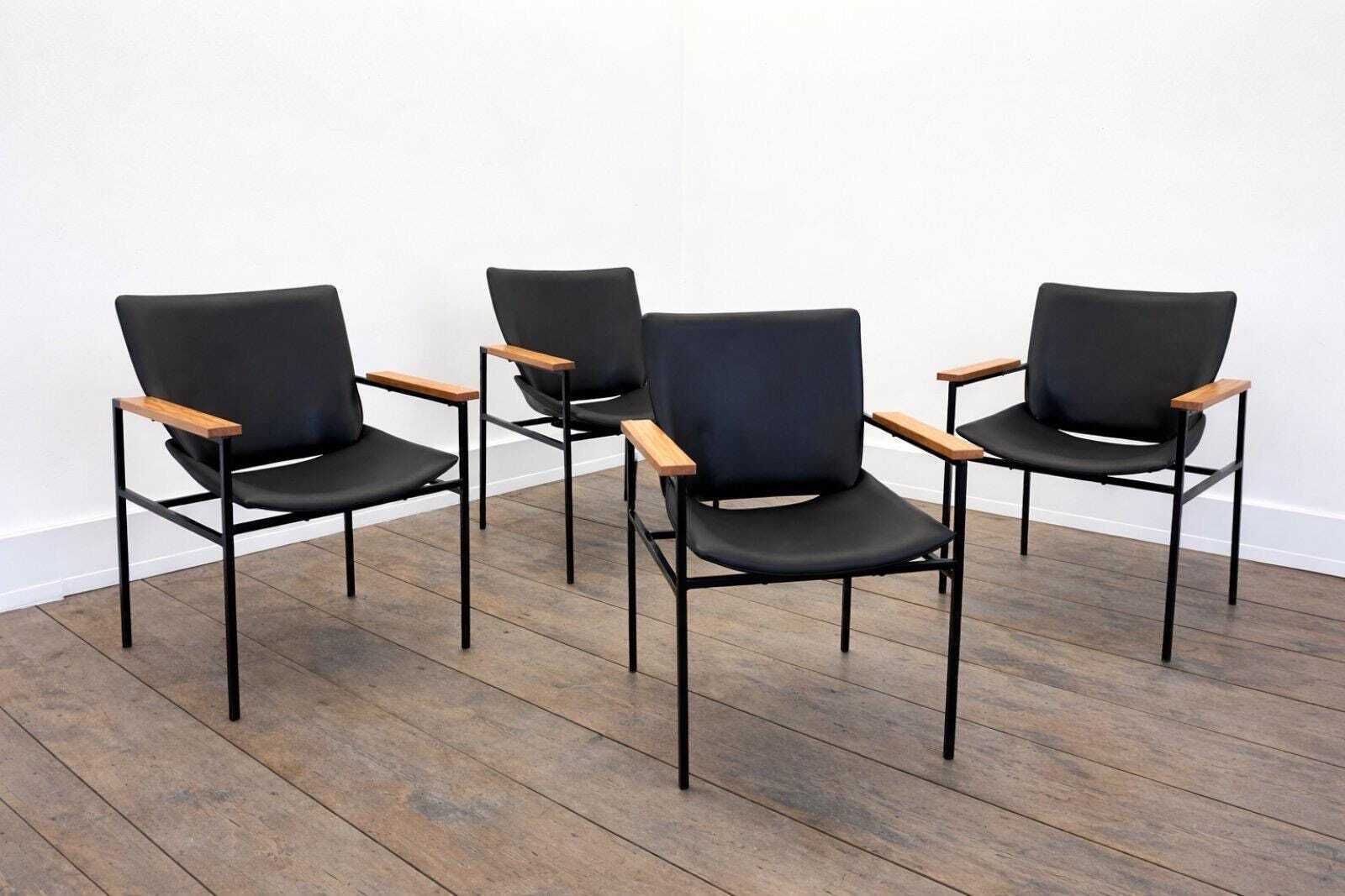 1 Of 4 Original Lupina Chair By Niko Kralj For Stol Kamnik 1956 / 70s Vintage Mid Century Modern Lounge Armchair With Armrests
