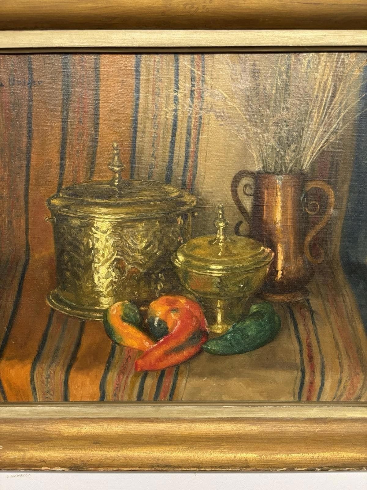 Maxa Nordau Signed Oil Painting “Nature Morte” French Still Life, Paris Atelier photo furniture