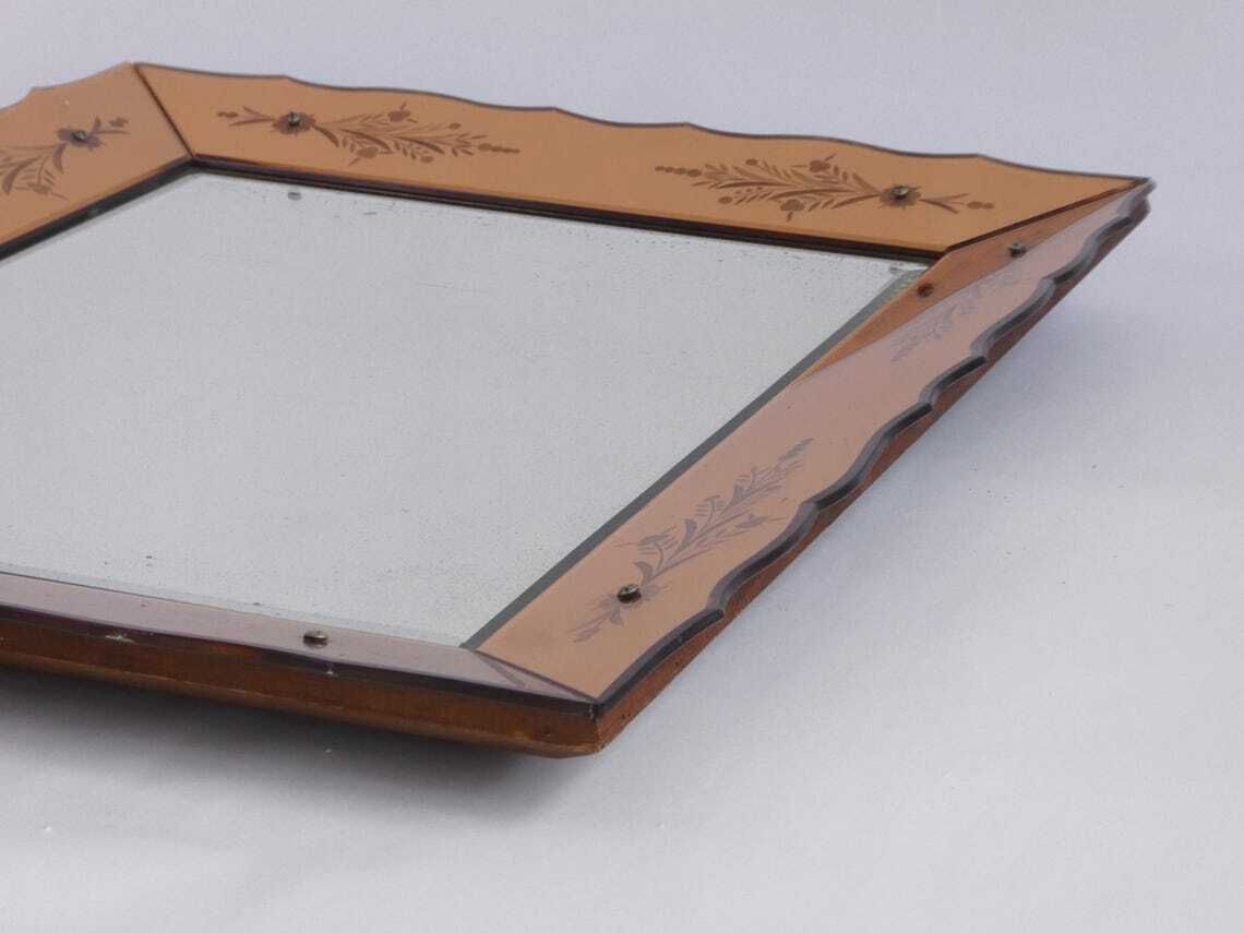photo furniture Large Venetian Bronze Rectangular Mirror With Etched Details Heavy Italian Ornate Wall Mirror With Carved Edges Italian Wall Hanging