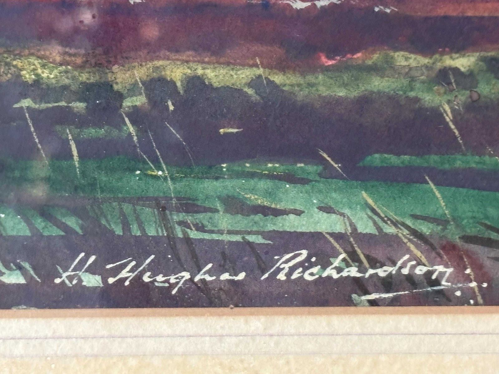 Henry Hughes Richardson ‘Wild Geese In Flight’ Original Watercolour C.1960 photo for sale