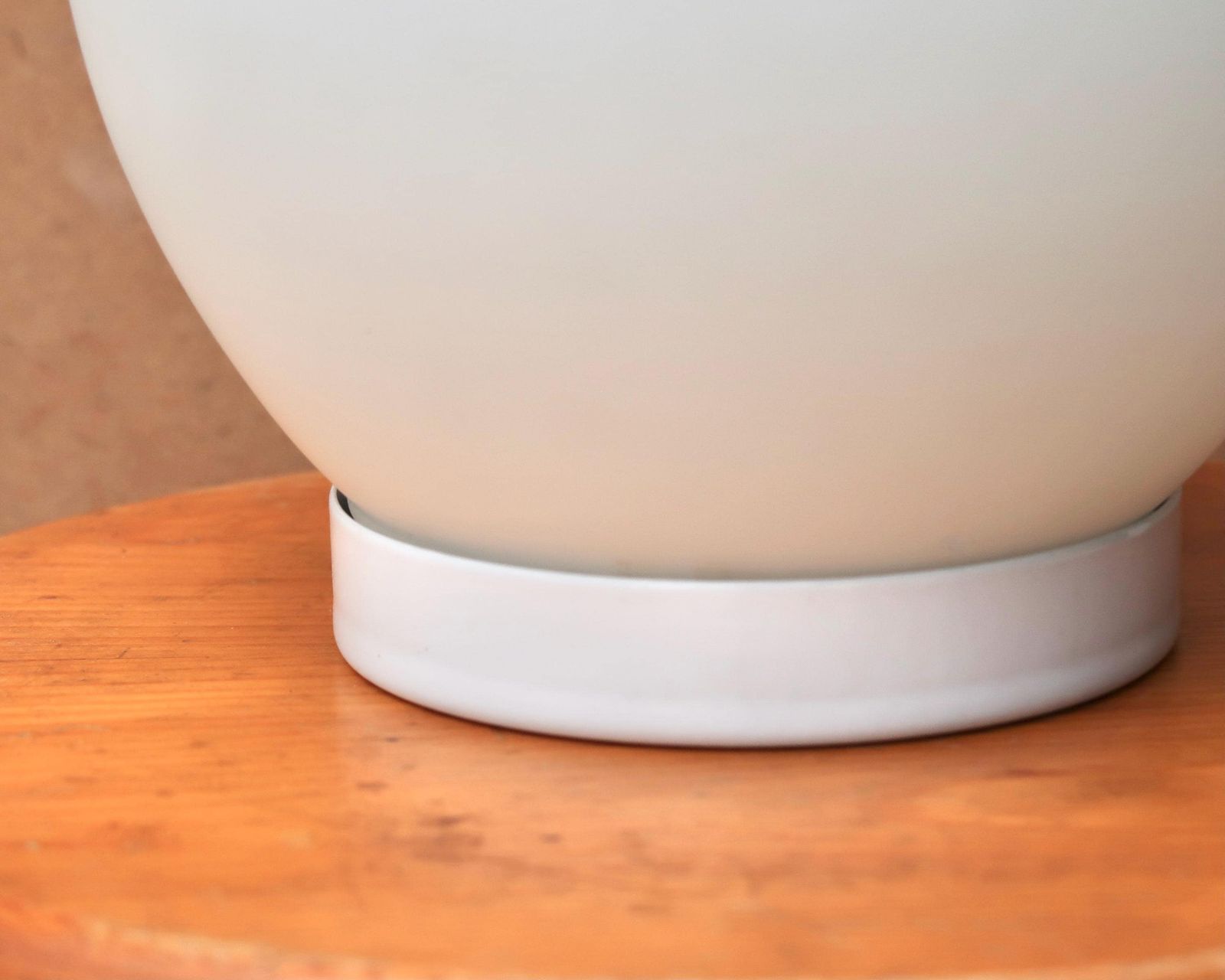 French Egg Lamp By Domec Vianne, White Opaque Glass, 1970s / Design, Pure, Minimalist, Light Lighting, Home Decor photo Lighting