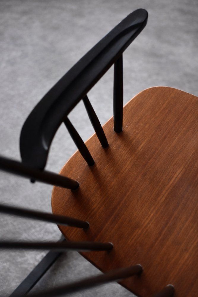 Furniture Mid Century Finnish Modern Wooden Rocking Chair By Ilmari Tapiovaara For Asko, 1960s photo