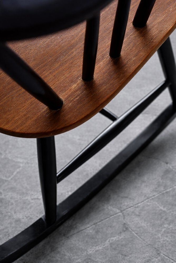 photo buy Mid Century Finnish Modern Wooden Rocking Chair By Ilmari Tapiovaara For Asko, 1960s