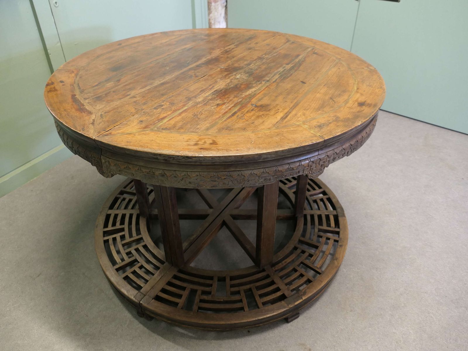 Pair Of Carved Oriental Console Tables Or Centre Table This Is An Unusual Piece photo Furniture