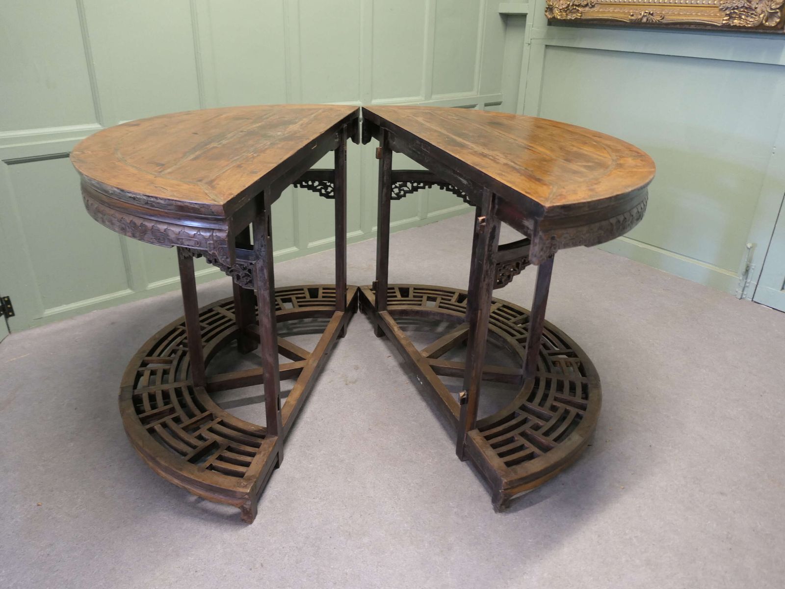 Pair Of Carved Oriental Console Tables Or Centre Table This Is An Unusual Piece photo 6000.0