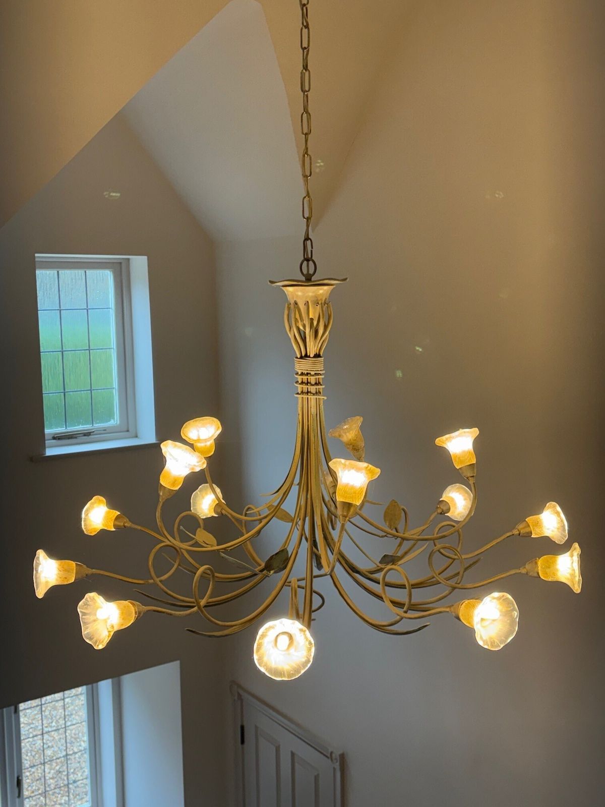 Stunning  Italian Designer Chandelier By "Masca" Of Florence photo buy