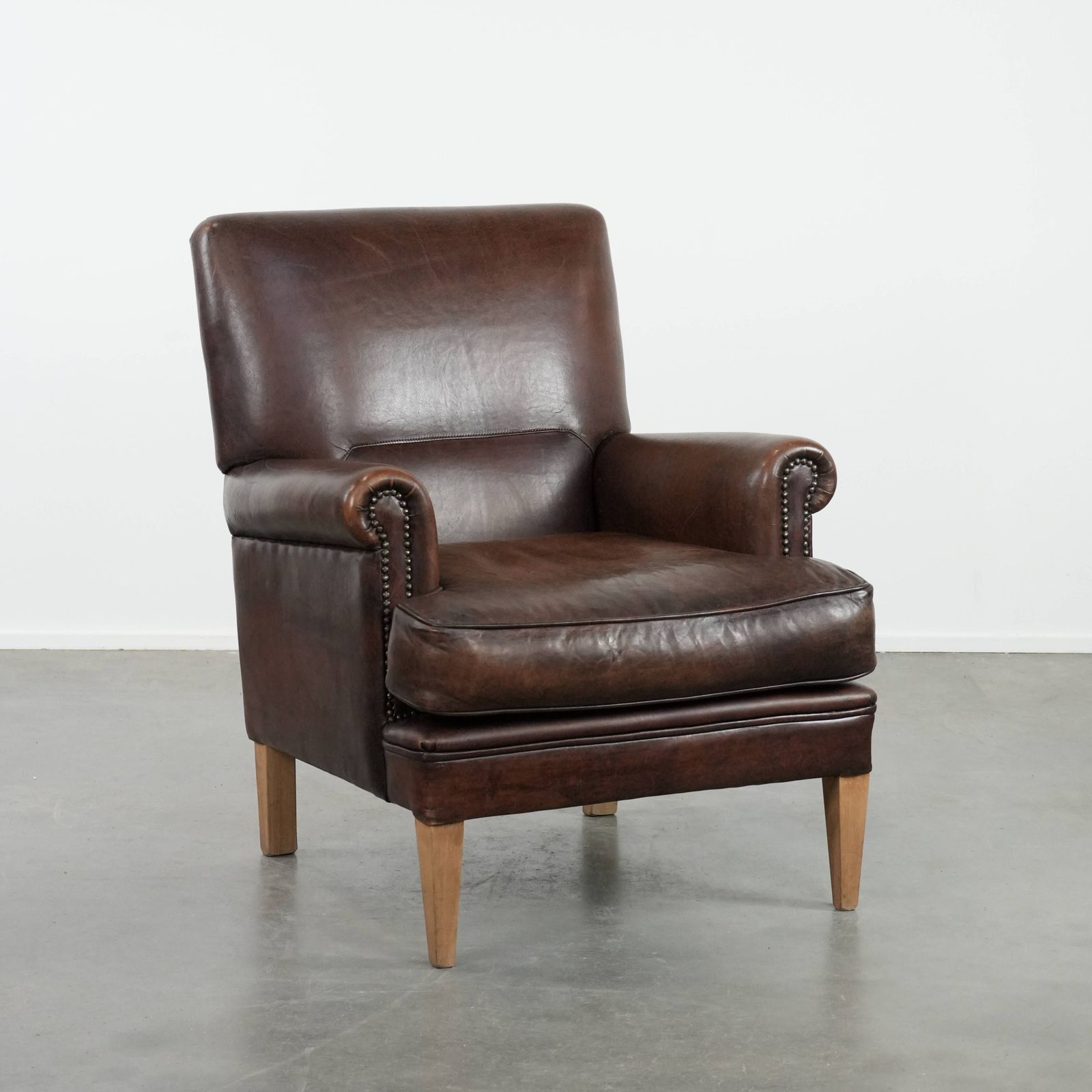 Beautiful Characterful Sheepskin Armchair With A Deep Color