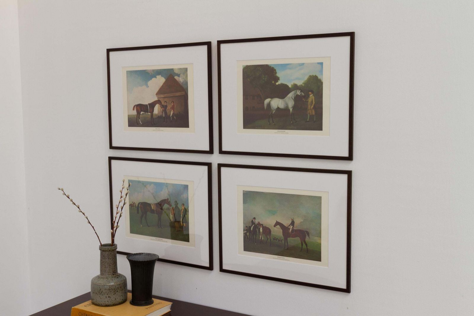 Framed Print Of Grey Horse "Gimcrack" By George Stubbs, Late 20th Century. photo Art