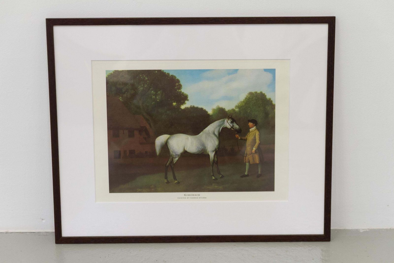 Framed Print Of Grey Horse "Gimcrack" By George Stubbs, Late 20th Century. photo buy